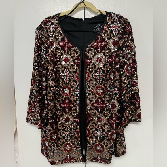 Alex evenings sequined jacket - Picture 2 of 3